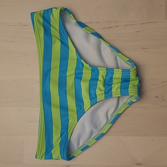GENTLY WORN Circo Tankini Green and Blue Girls Halter Top Bathing Suit - Picture 4 of 14